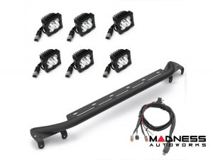 Ford Bronco Bumper Bar Light Kit - Factory Bumper - ZROADZ - Top Mount - w/ 6x3" White LED Pods Ford Bronco Bumper Bar Light Kit - Factory Bumper - ZROADZ - Top Mount - w/ 6x3" White LED Pods